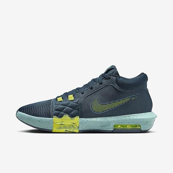 NWT Nike LeBron Witness 8 Basketball Shoes Navy Green Size 17 FB2239-402 - Picture 1 of 6